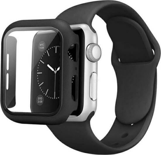 Beline Curea Beline Apple Watch Silicon 38/40/41mm culoare neagra + carcasa