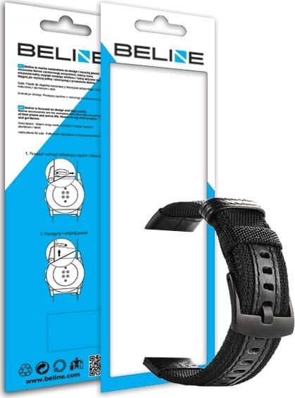 Curea ceas Beline Beline 20mm Weekender negru/negru