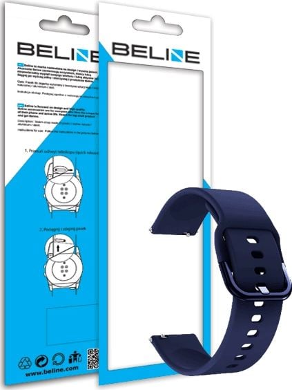 Beline Curea ceas Beline 22mm Clasic bleumarin/bleumarin
