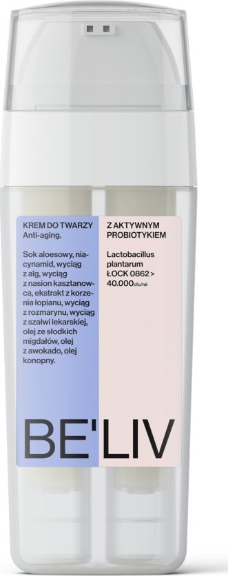 BE`LIV Anti-Anging Krem do twarzy z żywymi probiotykami 30ml