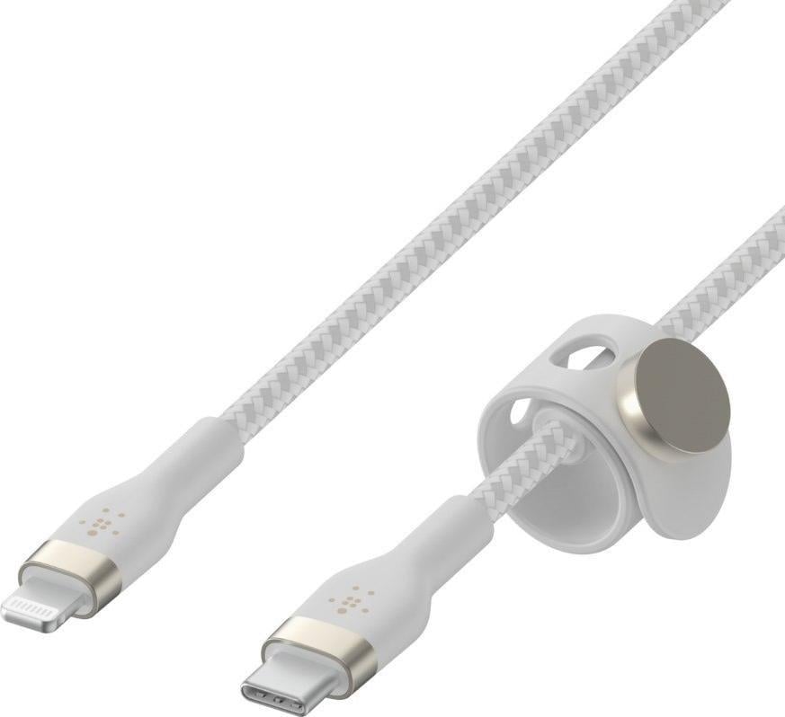 Belkin Boost Charge Pro Flex impletit MFI USB-C pana la fulgere 3m, alb