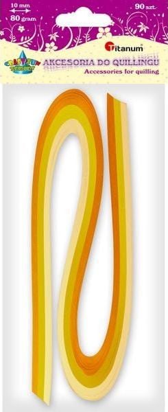 Benzi de titan Quilling, 10mm Galben 90 buc, CRAFT-FUN