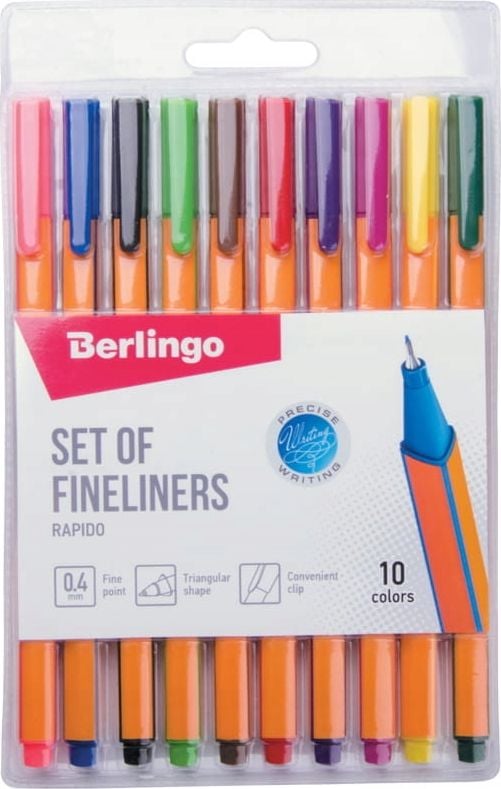 Berlingo set cienkopisów Rapido, culoare, 10buc, 0.4mm