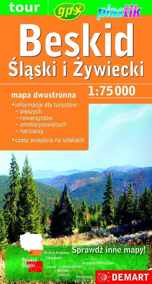 Beskid Śląski și Żywiecki - Harta turistică Demart