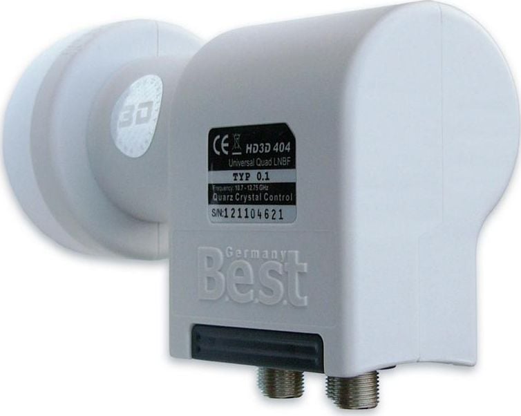 Cel mai bun Satellite LNB Quad BEST HD3D 404 0.1dB