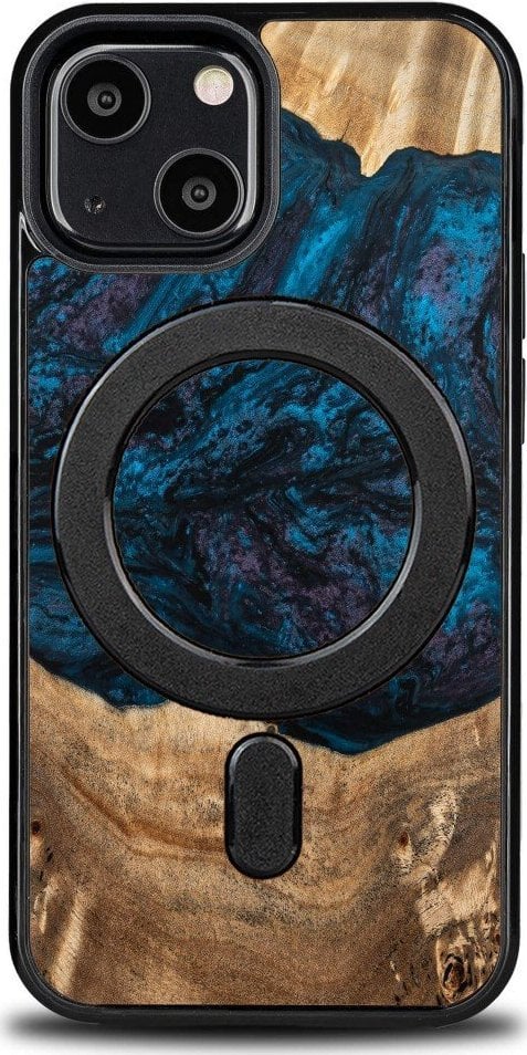 Husa BeWood Unique pentru iPhone 13 Mini - Planete - Neptun cu MagSafe