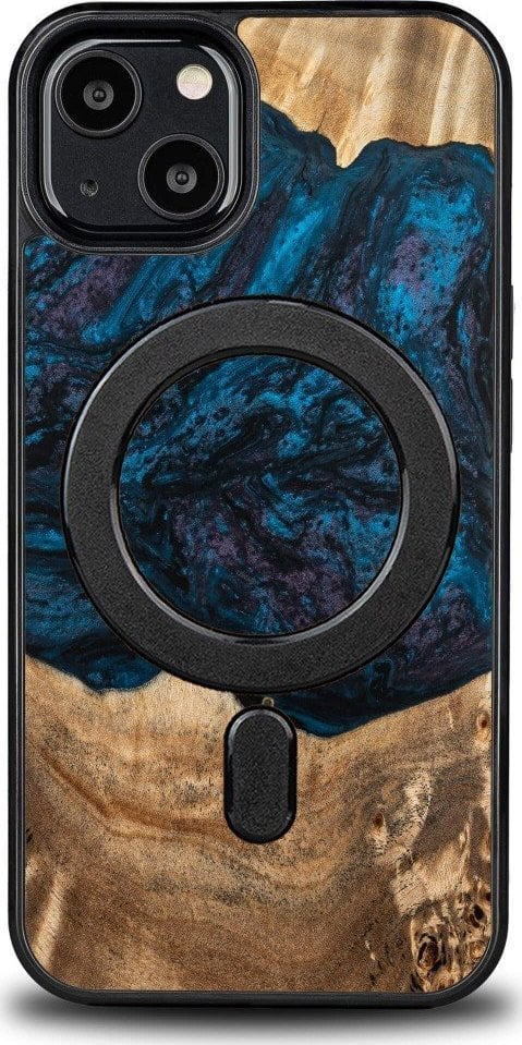 Coperta din lemn Bewood BeWood Unique pe iPhone 13 - Planetele - Neptun cu MagSafe
