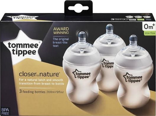 Biberon Tommee Tippee Closer to Nature 260 ml PP x 3 buc