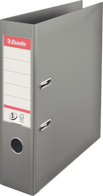 Bibliorafturi - Biblioraft Esselte Standard, 75 mm, gri, 10 buc/set