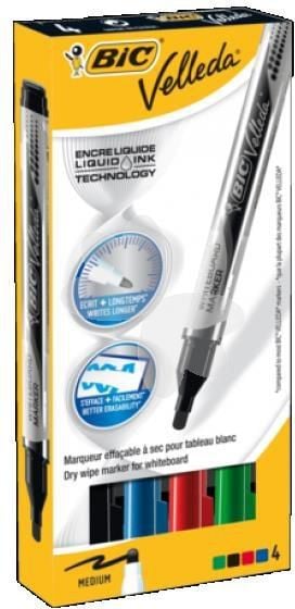 Bic Marker Velleda Liquid Mix 4 BIC Colors - 199971