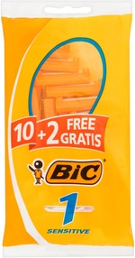 Aparat de ras de unica folosinta Bic 1, Sensitive, 12 buc