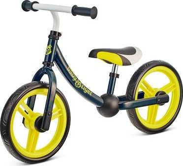 Bicicleta fara pedale Baby Tiger Flow, Black/Lime, 12`, Negru