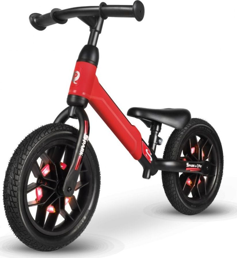 Bicicleta fara pedale Balance bike QPlay Spark Rosu