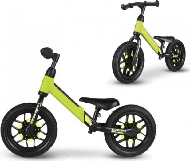 Bicicleta fara pedale Balance bike QPlay Spark Verde