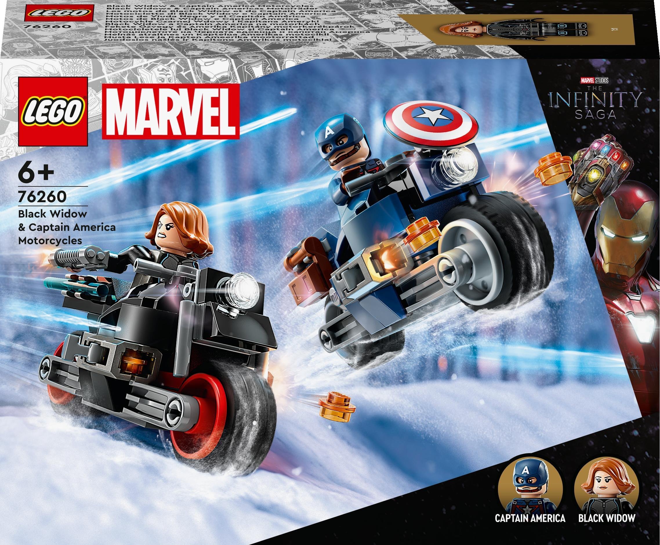 Biciclete LEGO Marvel Black Widow și Captain America (76260)