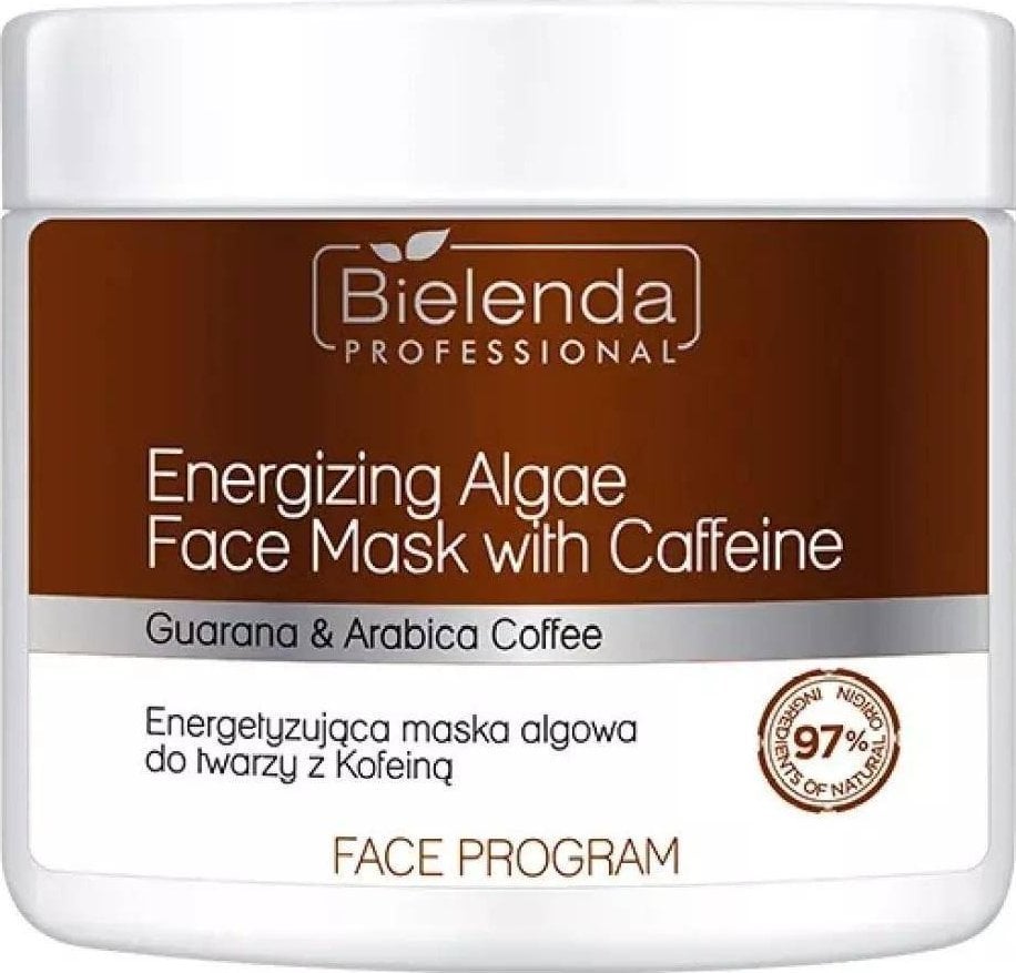 Bielenda BIELENDA PROFESSIONAL_Mască de față energizantă cu alge cu cafeină Mască de față energizantă cu alge cu cafeină 160g