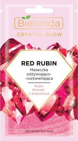 Masca de Fata Hidratanta si Iluminatoare CRYSTAL GLOW RED RUBIN, Bielenda, 8g