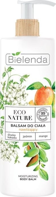 Balsam hidratant pentru corp cu prune Cockatoo + iasomie + Unt de mango Bielenda Eco Nature, 400 ml