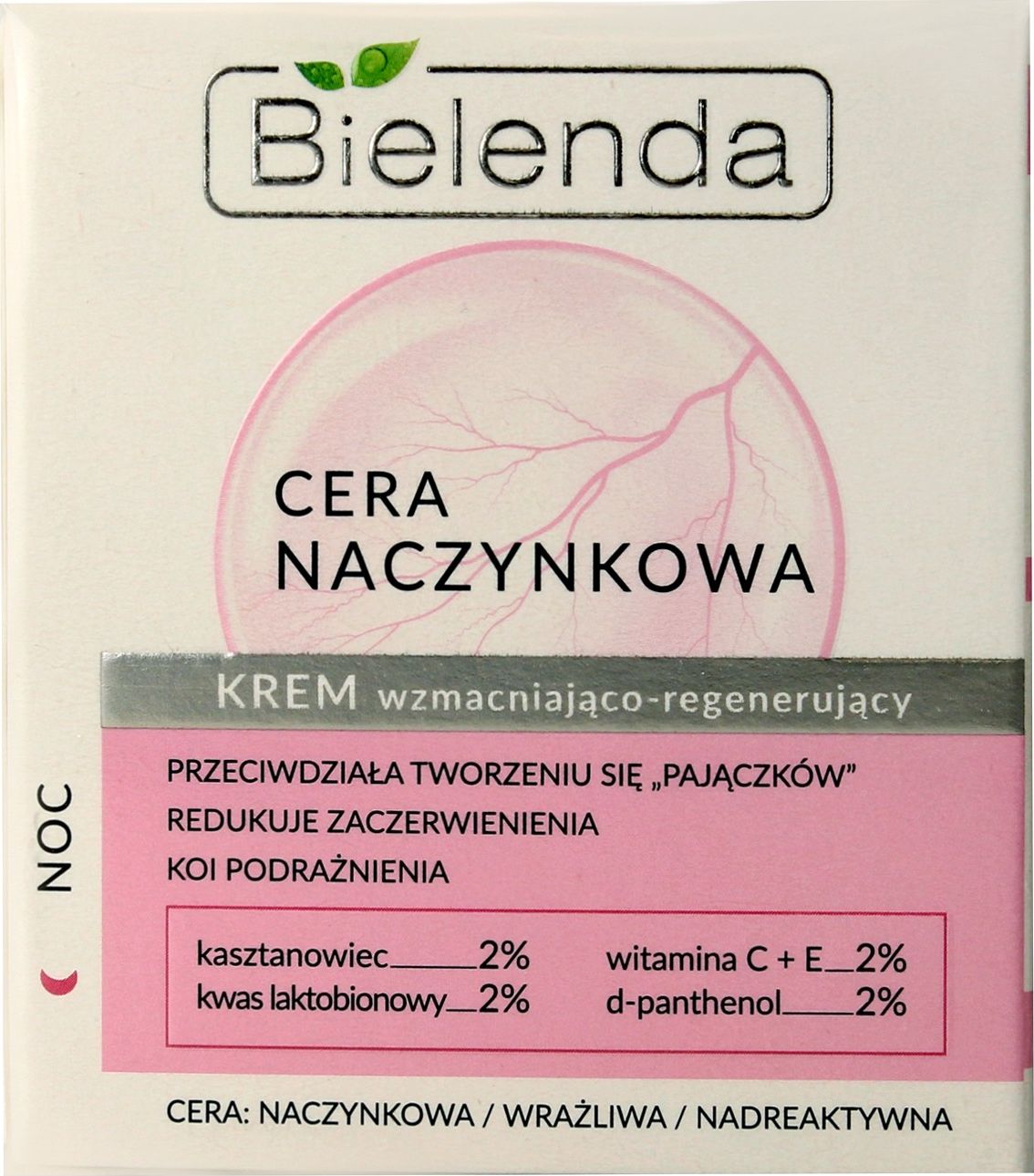 Crema de fata Bielenda pentru reducerea rosetii tonifianta-regeneranta noapte, 50 ml