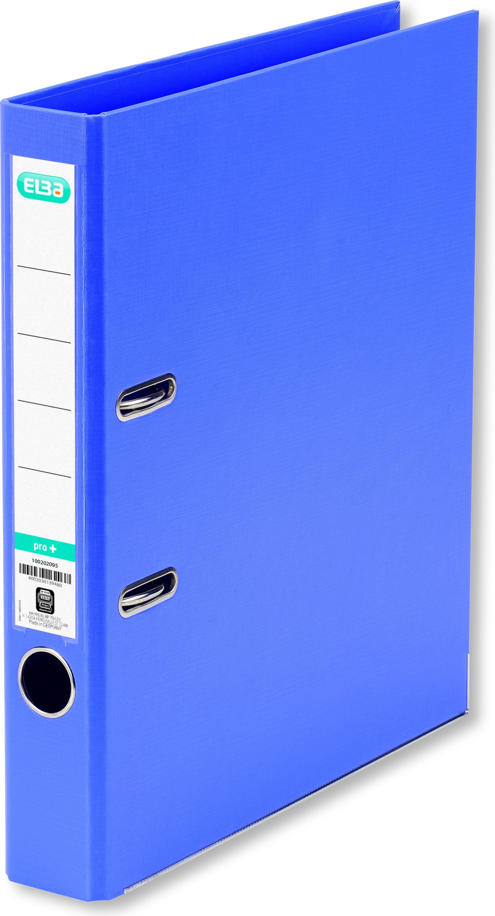 Binder Elba Pro + A4 coloana vertebrala albastru 50mm luminos
