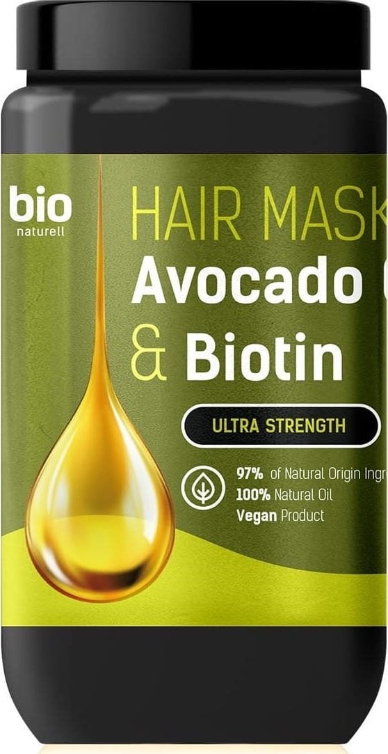 BIO NATURELL_Hair Mask Masca de par ultra rezistenta Avocado &amp; Biotină 946 ml