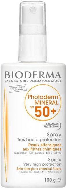 Tradu tilul din poloneza Bioderma Photoderm Mineral Spray SPF50+ 100g în română este Bioderma Photoderm Mineral Spray SPF50+ 100g.