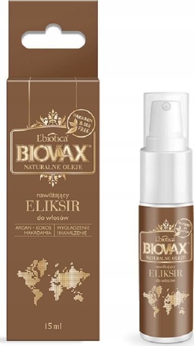 Ulei de par BIOVAX Elixir Bamboo hair oil Argan Macadamia Cocos 15ml,Hidratant