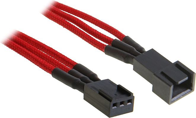 Cablu bitfenix ventilator Extensie 3-Pin 90cm - rationalizate rosu negru (BFA-MSC-3F90RK-RP)