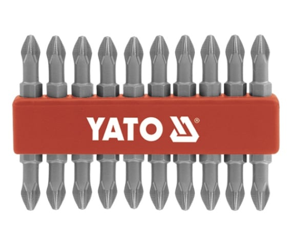 Biți de șurubelniță Yato cu două fețe Ph2x65mm S2 1/4 10buc. YT-0481