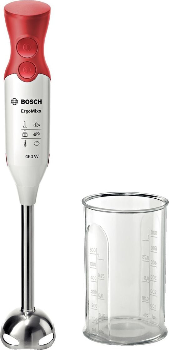 Blender Bosch MSM64110, 450W, 600ml, Rosu/Alb