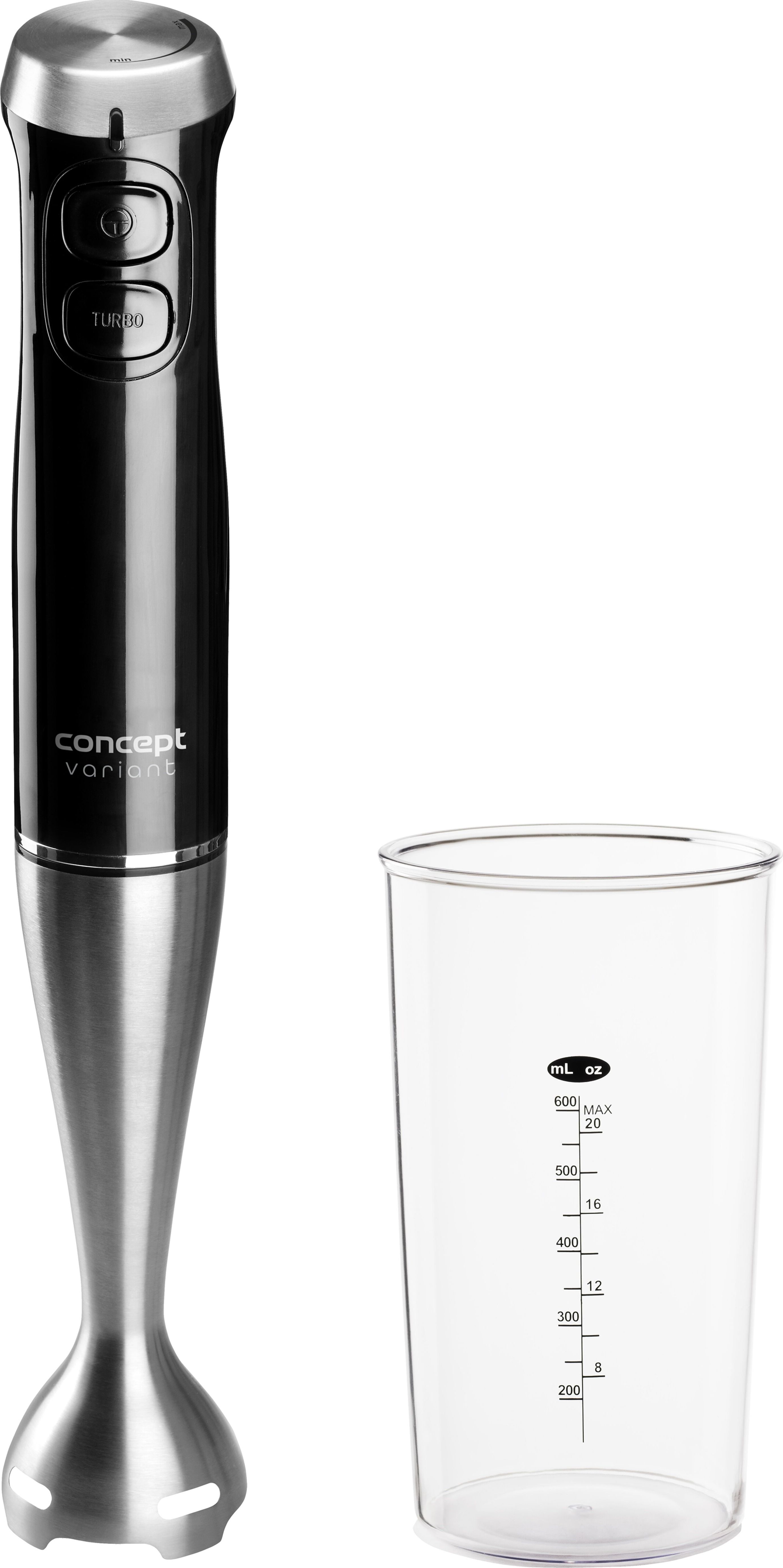 Blender Concept TM4810, 600W, 600ml, Negru-Inox