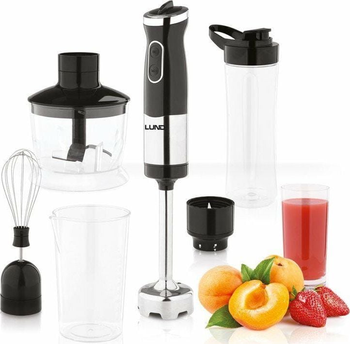 Blender LUND T67700, 700W, 500ml, Negru/Argintiu