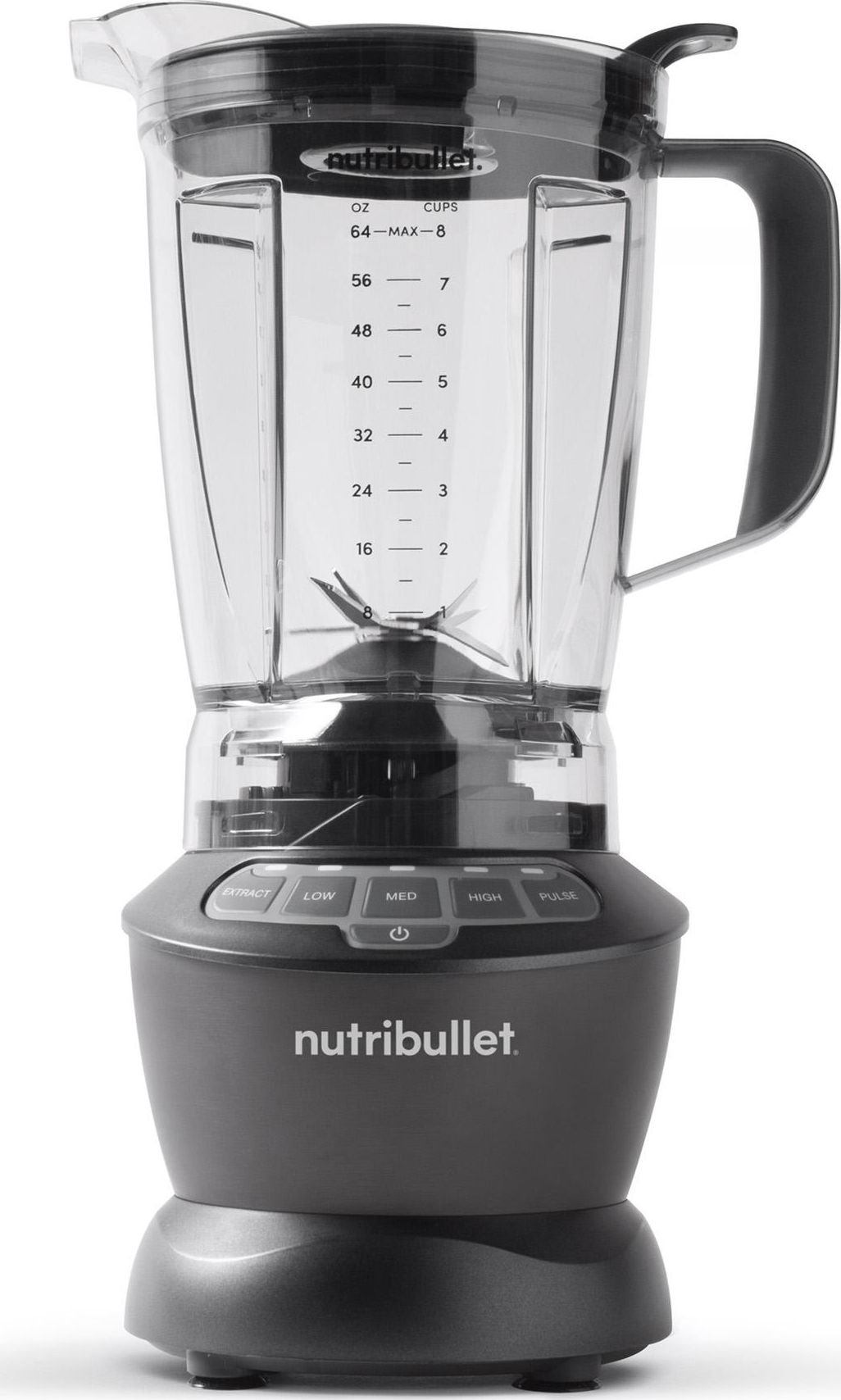 Blender Nutribullet 1200 W, 3 viteze + Puls, capacitate 1.8 l, Gri