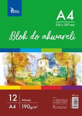 Bloc A4 190g 12ark acuarelă. KB011-A4