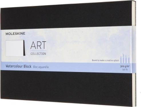 Bloc de acuarelă Moleskine MOLESKINE L (13x21 cm), 20 pagini, negru