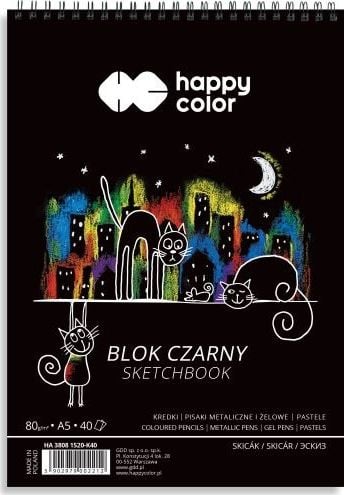 Hartie si produse din hartie - Bloc de desen Happy Color A5 40k negru