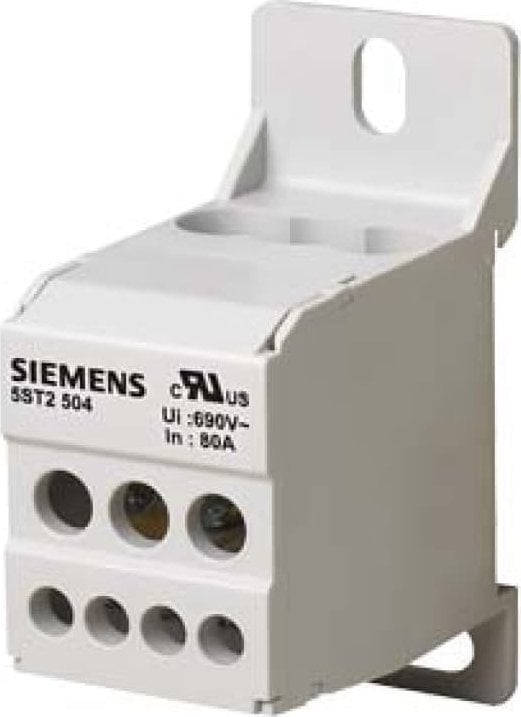 Bloc de distribuție Siemens 80A 1P 690V 1x16mm2 8x10mm2 DIN 5ST2504