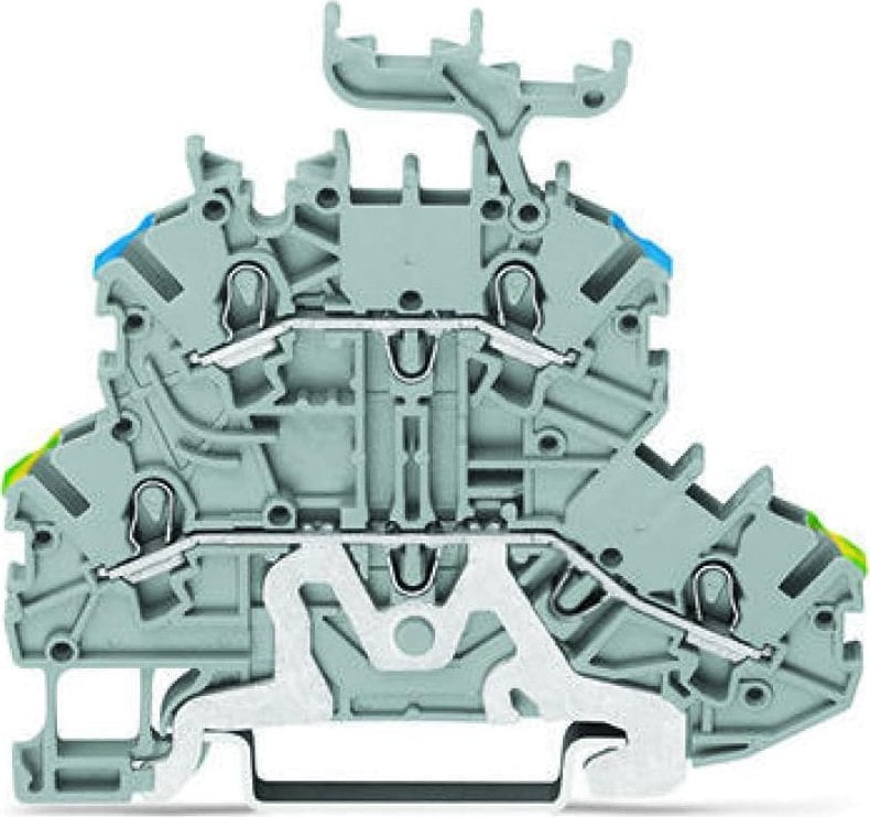 Bloc terminal Wago cu etaj dublu 1,5 mm2 gri TOPJOBS 2000-2257