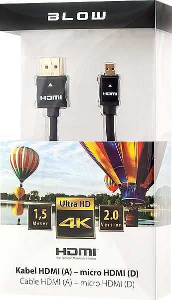 Blow HDMI Micro - cablu HDMI 1,5 m negru (92-673#)