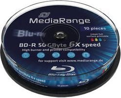 Blu-Ray MediaRange BD-R Dual Layer 50Gb 6X (Printable) - 10bucati