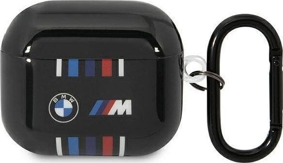 BMW BMW BMA322SWTK Husă AirPods 3 gen negru/negru Linii colorate multiple