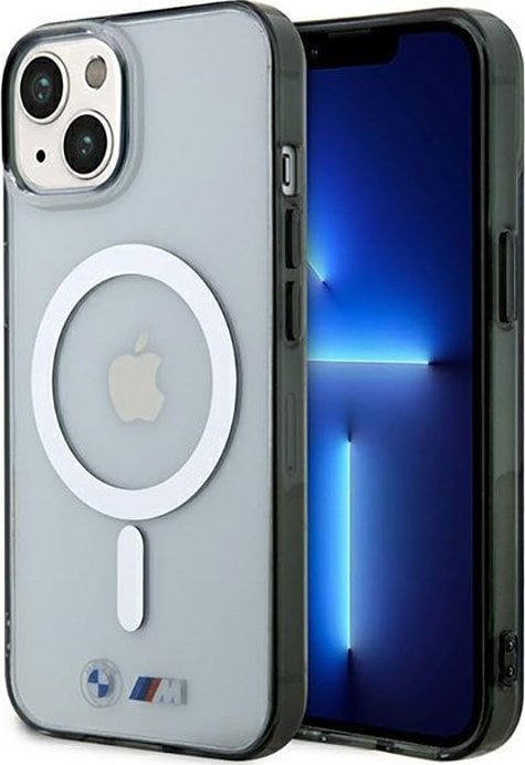 BMW BMW Silver Ring MagSafe - Etui iPhone 14 (Przezroczysty)