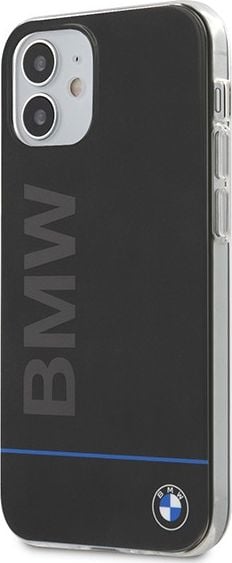 Husă BMW BMW BMHCP12SPCUBBK iPhone 12 5.4` mini husă rigidă neagră/neagră Logo imprimat cu semnătură