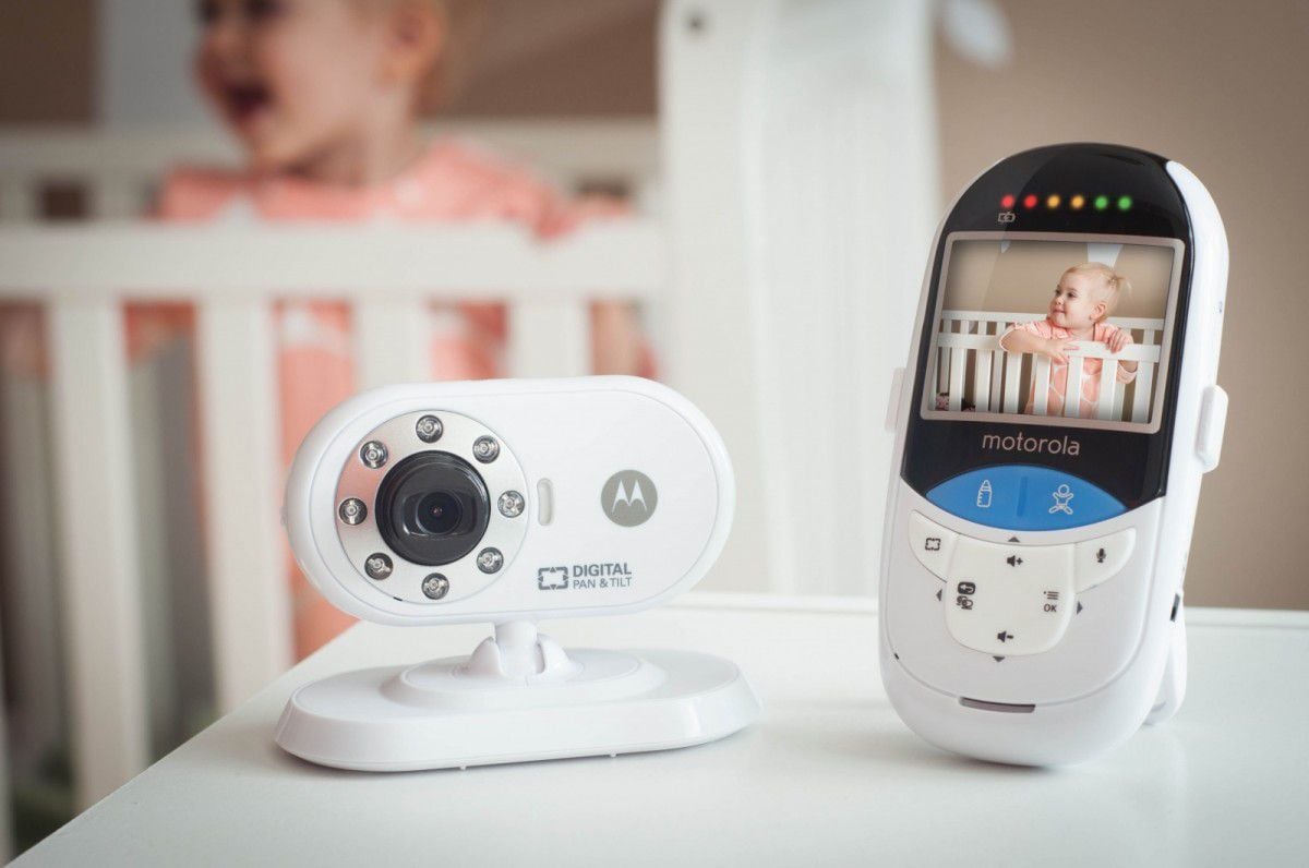 Monitoare video bebelusi - Monitor pentru copii Motorola,bidirecțional,160 m,baterie, rețea,baterie,alb