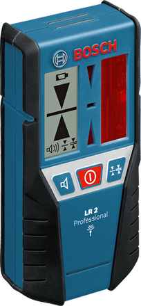 Receptor si telecomanda pentru nivela laser Bosch Professional LR 2, 5-50 m, IP54, ± 1/± 3 mm precizie fina/grosiera, baterie 9 V (6LR61)