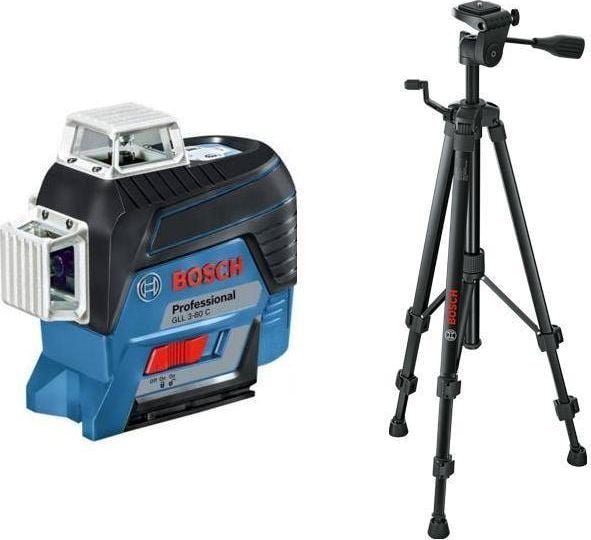 Nivela laser cu linii GLL 3-80 C + BT 150 Bosch Professional + stativ