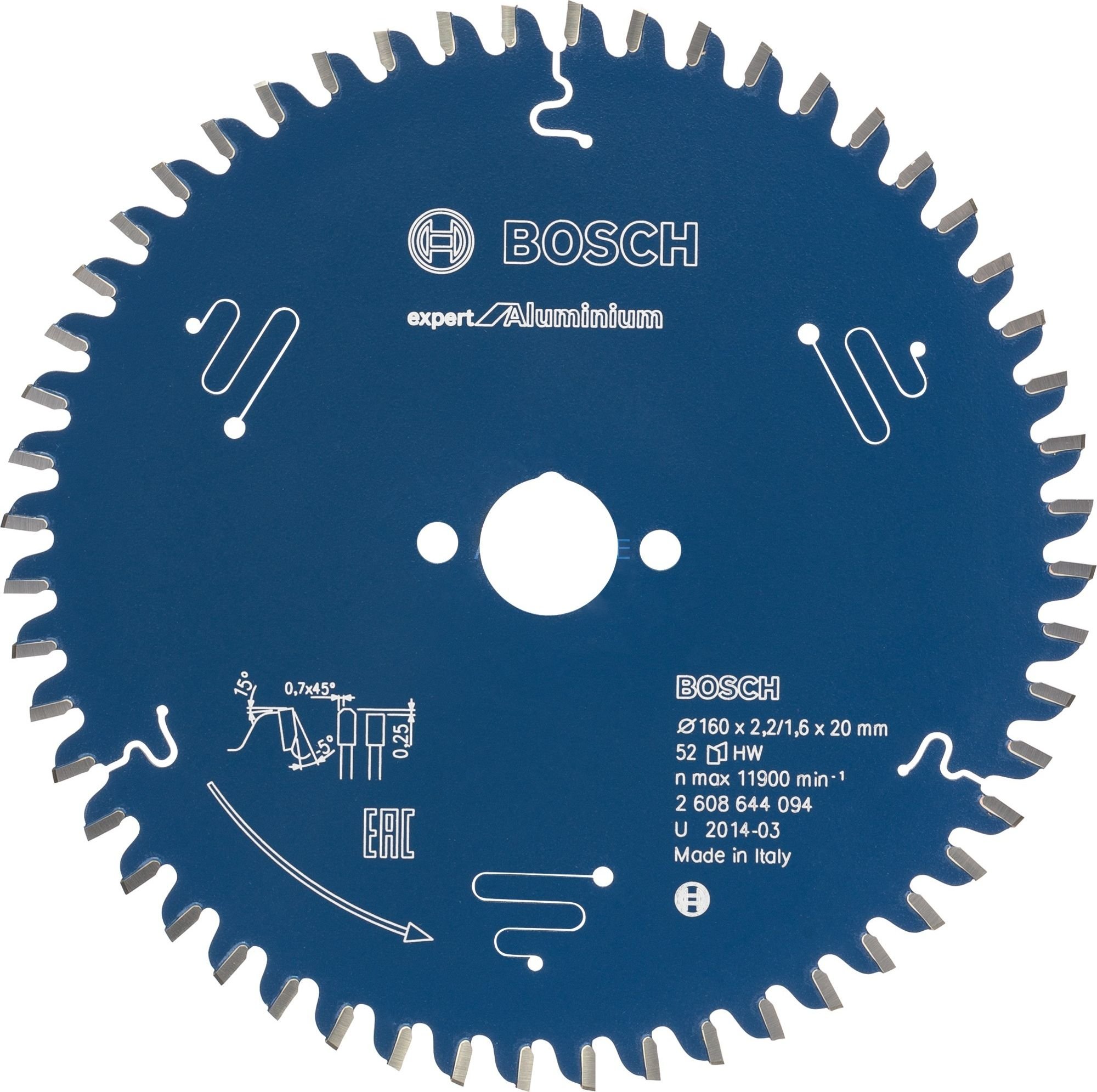 Pânză de ferăstrău Bosch expert pentru aluminiu 235 mm (2608644107)