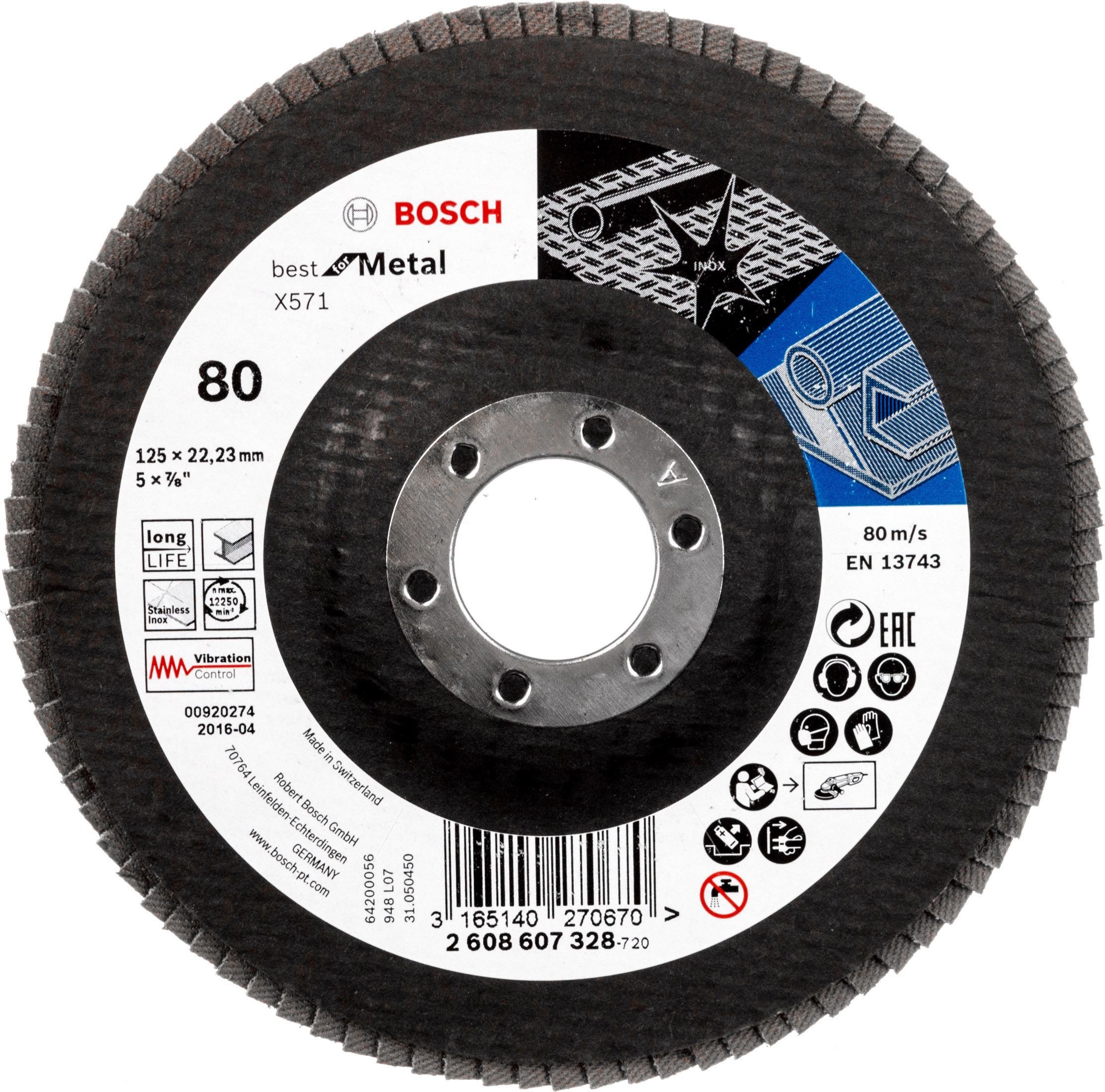 Bosch Best for Metal Flap Disc 125x80 drept (2608607328)