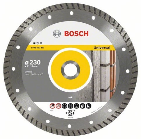 Disc diamantat Bosch Professional Standard Universal Turbo 125 x 22/23 x 2 x 10 mm