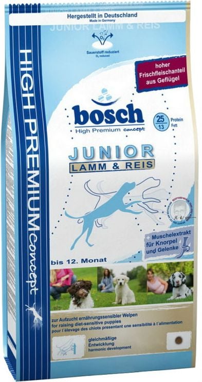Bosch Tiernahrung Junior Miel și Orez - 15 kg